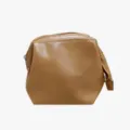 Korean style stylish makeup bag, portable large capacity double layer cosmetic pouch for travel. - Shell Bag - Brown