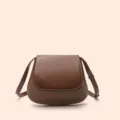 Brown saddle bag, vintage style crossbody shoulder bag for women, elegant daily PU leather purse. - Gift Box Not Included / Brown