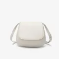 Minimalist leather crossbody shoulder bag chic retro chestnut handbag for women daily use - Gift Box Not Included / Off White