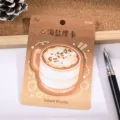 Creative coffee shaped sticky notes cute memo pads cute stationery office school supplies - 30 Pieces/Pack / Sea Salt Mocha