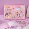 Cute cartoon sticker journal gift box set with notebooks, tapes and stationery items. - Halloween Party