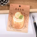 Notas adhesivas creativas con forma de café papelería bonita para oficina y escuela - 30 Piezas/Paquete / Capuchino de Avena