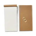 Mini tearable memo pad with kraft paper cover and blank white inner pages for daily planning. - Blank Pages
