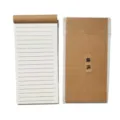 Mini lined memo pad with kraft paper top binding, portable pocket notebook for daily notes. - Lined Inner Pages