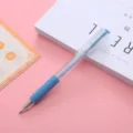 Morandi blue retractable gel pen, cute student stationery, smooth writing office tool. - Blue