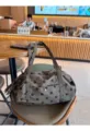 Niche design polka dot nylon shoulder bag, large capacity casual travel handbag for women. - Green Bag