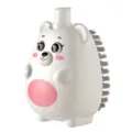 Cute bear liquid dispensing shoe brush, household laundry and cleaning tool with soft bristles. - Laundry Brush / White