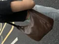 Women Retro Brown Shoulder Bag Casual Large Capacity Commuting Hobo Bag Tote PU Leather - Coffee