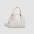 Sac à main dôme blanc cassé minimaliste, élégant sac coquillage polyvalent pour un style quotidien. - Blanc