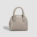 Sac a main dôme gris sac bandoulière minimaliste en cuir PU poignée supérieure chic - Gris éléphant