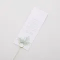 Lily of the valley decorative greeting card, white card with green floral print and poem. - Style A / 4.5x12cm 10 Pieces/Pack / Green