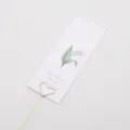 Lily of the valley decorative greeting card, white floral card for flower bouquet and baking. - Style B / 4.5x12cm 10 Pieces/Pack / Green
