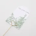 Lily of the Valley decorative greeting card white green floral baking insert card postcard - Style D / 8x13cm 10 Pieces/Pack / Green