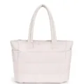 Puffer tote bag for women large capacity lightweight shoulder bag casual quilted handbag detail - Bottom Length 35cm Height 26cm Width 15cm / White