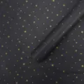 Papier Cadeau Noir Or Motif Etoile Lune Papier de Soie pour Bouquet de Fleurs DIY Cadeau - Fond noir + doré