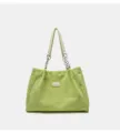 Green corduroy tote bag for women, large capacity shoulder bag with chain straps and chic design. - 40*11*29cm / Green