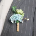 Forest style artificial carnation boutonniere wedding groom floral accessory variant item - Corsage / Blue