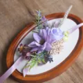 Fleur artificielle violette corsage fleur de poignet pour décoration de mariage fête - Corsage de poignet / Violet