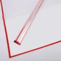 Papel de envolver flores transparente con borde rojo para ramos y arreglos florales - Burdeos
