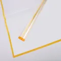 Papel de envolver floral transparente de celofán con borde amarillo para ramos de flores - Amarillo jengibre