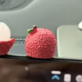 Cute lychee car ornament creative resin dashboard decoration lovely fruit figurine interior - Red