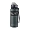 Grande capacite fitness sport bouteille d'eau en plastique avec infuseur et sangle pour exterieur. - 650ml / Noir
