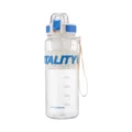 Doorzichtige plastic sport waterfles met deksel 500ml fitness gym draagbare drinkbeker - 650ml / Wit