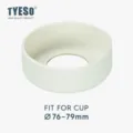Siliconen bekerhoes witte beschermende bodemhuls voor kopjes 76-79mm antislip handig - Diameter 76-79mm / Sneeuwwit