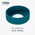 Tyeso siliconen beschermhoes hoesje voor water beker en fles bodem anti slip 76-79mm - Diameter 76-79mm / Donker Meerblauw