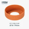 Tyeso siliconen bekerhoes bodembeschermer voor 76-79mm bekers, antislip onderzetter. - Diameter 76-79mm / Zonnig Oranje