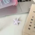 Sweet pink starfish hair clip, cute resin side duckbill clip for girls hair styling. - Purple