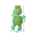 Green plush dog toy interactive chew toy shaggy pet toy for puppy small dogs size 22x12cm - Frog