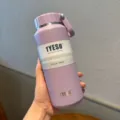 Purple stainless steel vacuum insulated water bottle 500ml portable outdoor travel tumbler - 500ml / Purple