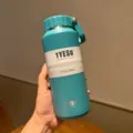 TYESO 500ml Premium Vacuum Insulated Water Bottle, Turquoise Sport Stainless Steel Cup - 500ml / Teal