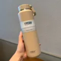 Insulated water bottle 710ml portable stainless steel vacuum flask outdoor sports travel cup - 24oz / Mocha