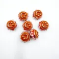 Oranger Smiley-Harzperlen-Detail, ideal für DIY-Basteln, Perlenstifte und Taschenanhänger. - 22mm (1 Stück/Packung) / Orangerot