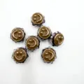 Harz Smiley Gesichts Perlen Detailansicht, braune Bastelperlen für Stifte und Anhänger. - 22mm (1 Stück/Packung) / Braun