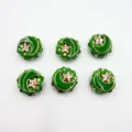 Green resin star moon beads bulk DIY handmade jewelry making phone charm craft supply 6pcs - 22mm (1 Piece) / Green