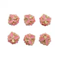 Vista detallada de cuentas de resina de mariposa rosa con detalles dorados para manualidades. - 22mm (1 Pieza) / Rosa