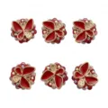 Abalorios de resina de mariposa roja para manualidades joyería DIY y decoración bolígrafo - 22mm (1 Pieza) / Rojo