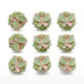 Cuentas de mariposa de resina con pedrería, ideales para joyería DIY y accesorios de bolígrafo. - 22mm (1 Pieza) / Verde