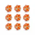 Detalle abalorios resina mariposa naranja, dijes de diamantes de imitación para joyería DIY. - 22mm (1 Pieza) / Rojo Anaranjado
