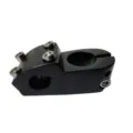 Aluminium alloy BMX stunt bicycle handlebar stem detail view 28.6mm riser bike part - 28.6mm / Black