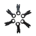 Alloy bicycle handle stem 28.6mm black bike parts durable cycling handlebar accessory - Hex 31.8x75mm / Black