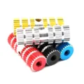 Aluminum bicycle stunt pegs solid rear axle footrests for mountain bikes colorful set detail - Solid Foot Peg 70mm / Black