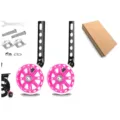 Piezas de repuesto para ruedas de entrenamiento de bicicleta infantil con soporte. - Caja de papel / Rosa