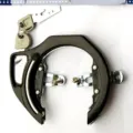 Antivol de cadre pour vélo antivol de roue en fer avec deux clés et matériel de montage - Noir