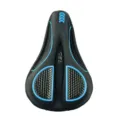 Housse de selle de vélo en silicone épaissi avec gel et maille alvéolée pour VTT confortable. - Bleu