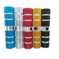 Aluminum alloy bicycle stunt pegs set, mountain bike rear footrests in five colors. - Solid Foot Peg 100mm / Black