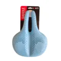 Blue honeycomb bicycle saddle, breathable cycling seat cushion for mountain bikes. - Large Light Blue